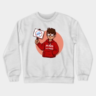 Red Instead Crewneck Sweatshirt